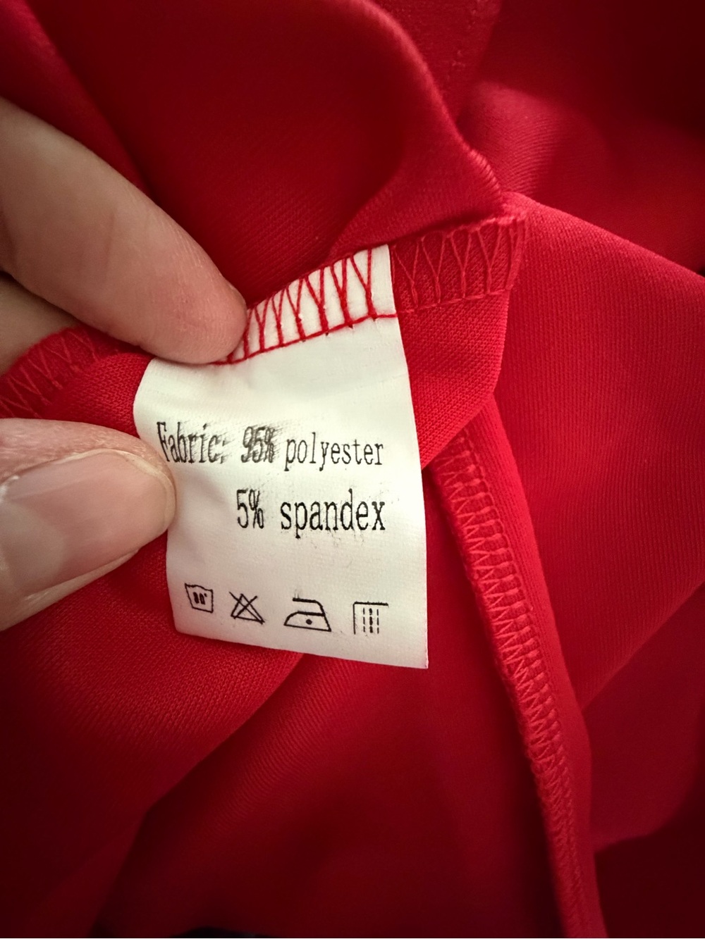 Red V-Neck High-Low Ruffle Dress - Picture 5 of 5